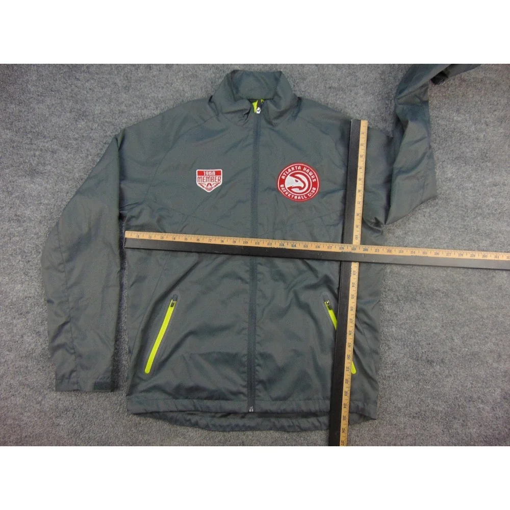 Atlanta Hawks Jacket Mens Small Levelwear‎ Gray Solid NBA Basketball Fan Gear